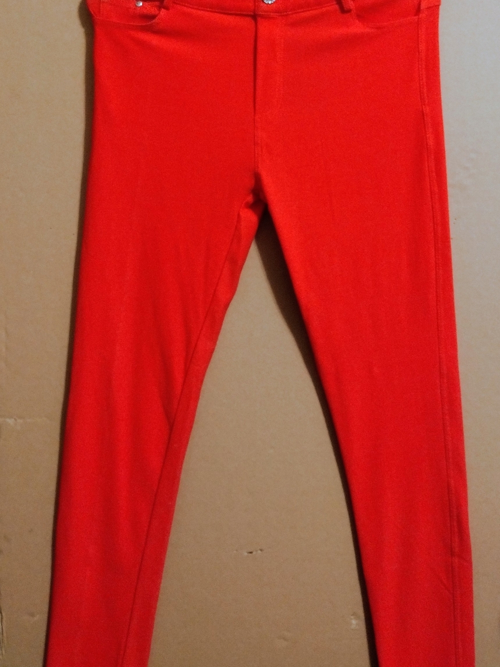 Girls' Bright Red Stretch Jeggings